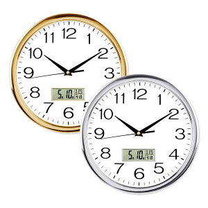 【超取免運】多功能LED顯示萬年曆掛鐘 日期溫度顯示時鐘 壁掛時鐘 指針時鐘 數字壁鐘