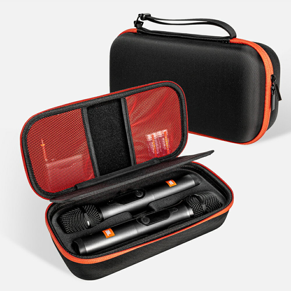 Godimento 適用JBL PartyBox 雙麥克風收納包 防震硬殼 內襯保護盒 攜帶保護殼 專用麥克風保護盒