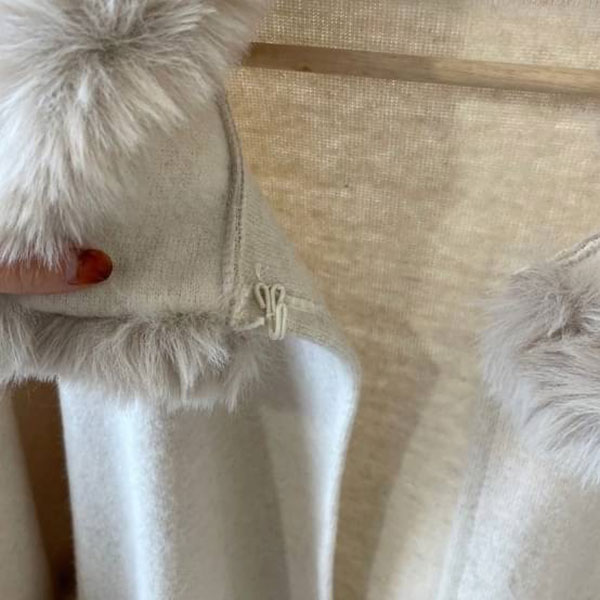 ANNAS 正韓 毛毛 斗篷 外套 大衣 罩衫 披風 爆毛 性感 腰身 兔毛 新年 聖誕節 韓劇 女神 韓國 3