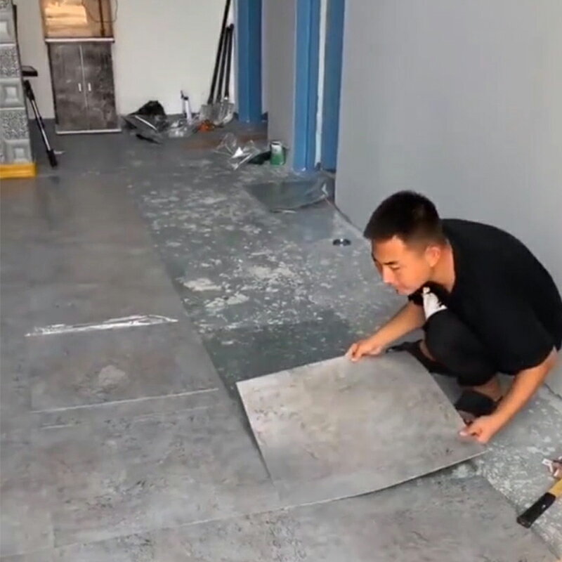 5平方-pvc地板磚貼紙防水耐磨自粘塑膠地板革仿瓷磚水泥地貼廚房