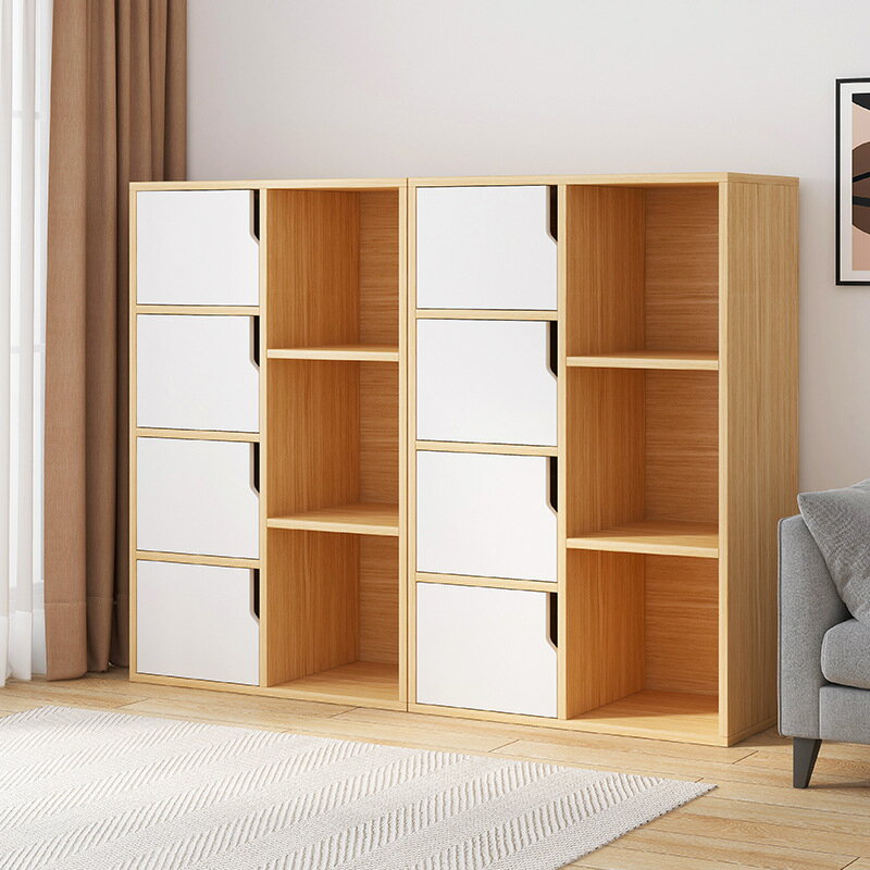 書架落地置物架簡易小型書櫃臥室家用儲物櫃靠墻客廳多層收納櫃子
