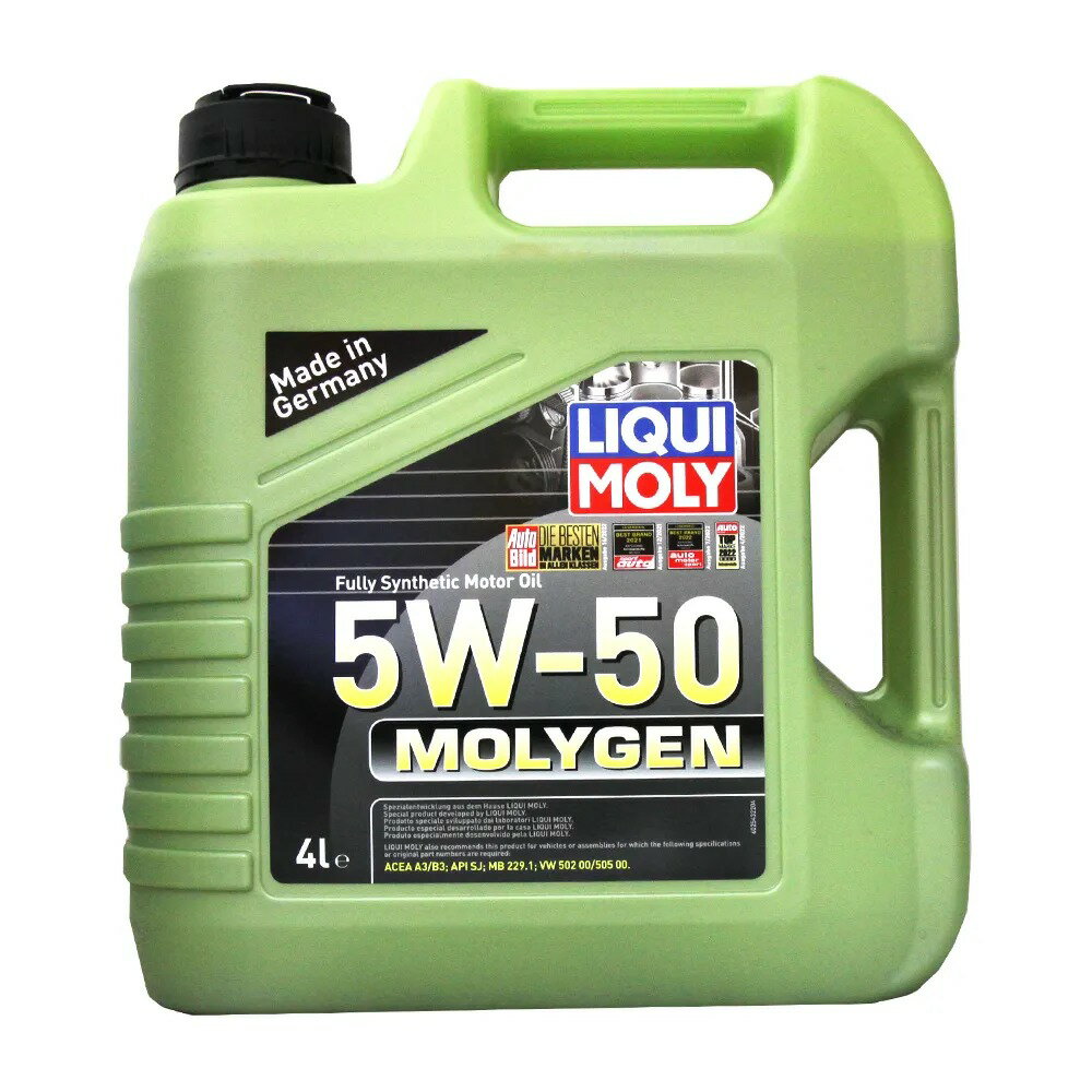 【22%點數回饋】LIQUI MOLY MOLYGEN 5W50 液態鉬 全合成機油 #2543 4L【限定樂天APP下單】