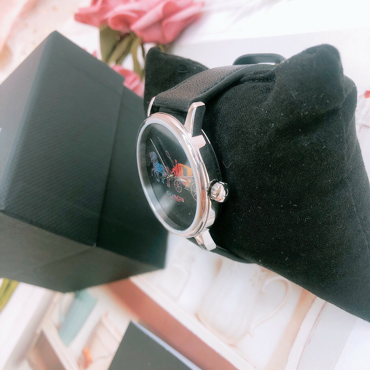 美國代購  台灣現貨 Coach 彩色馬車 女錶 手錶 14503328【送禮精選★APP下單點數4倍送】 2