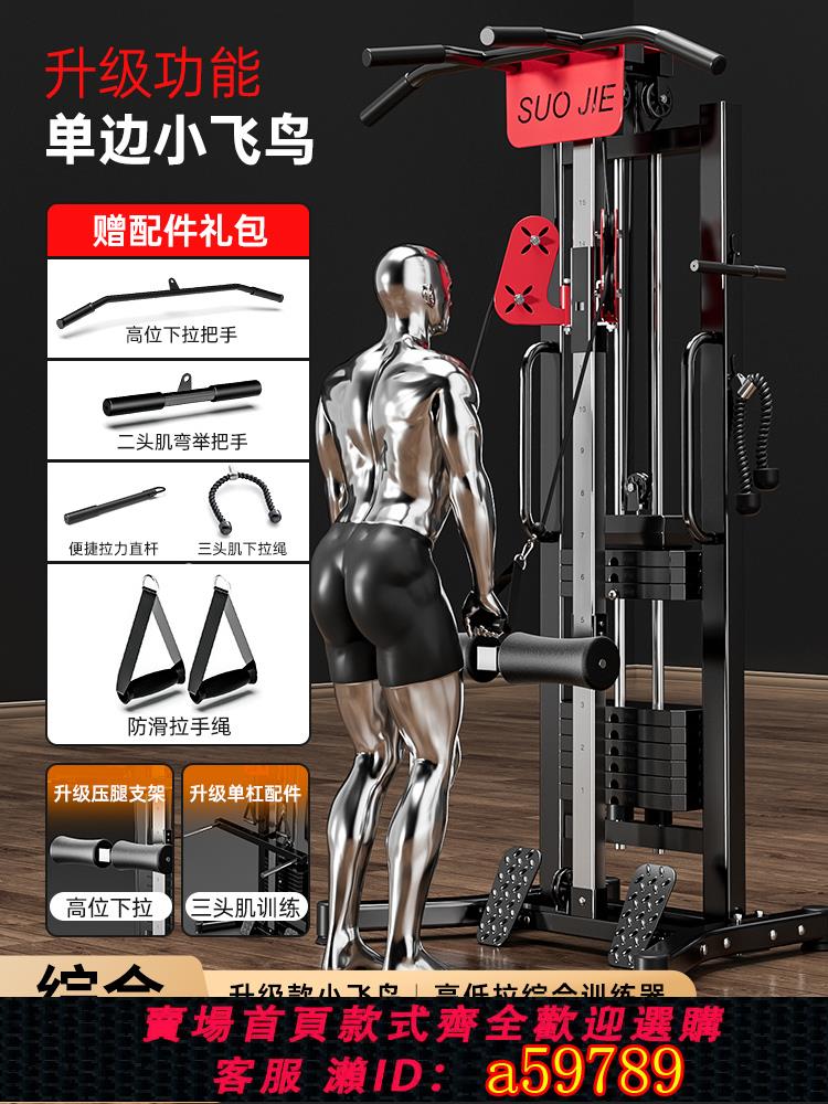 【臺灣公司 可打統編】單邊飛鳥龍門架家用小型力量健身夾胸多功能高低拉綜合訓練器劃船