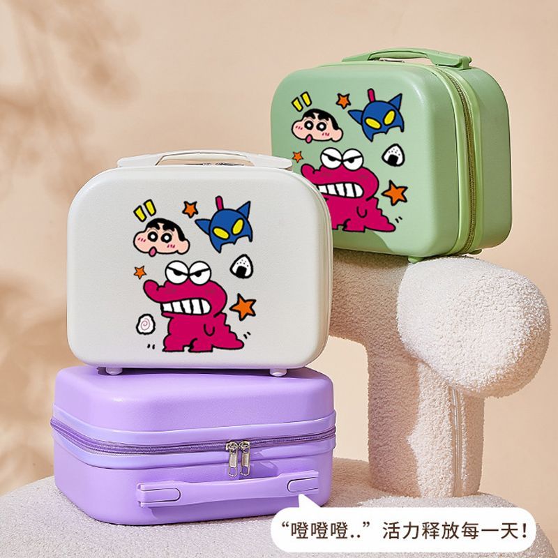 你蠟筆小新禮品箱手提化妝箱14寸行李箱洗漱收納包便攜式旅行箱284LPS 快速寄出