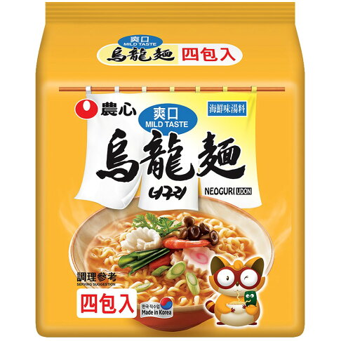 《 Chara 微百貨 》 韓國 農心 浣熊 香辣 海鮮 湯烏龍 單包 袋裝 團購 批發 0