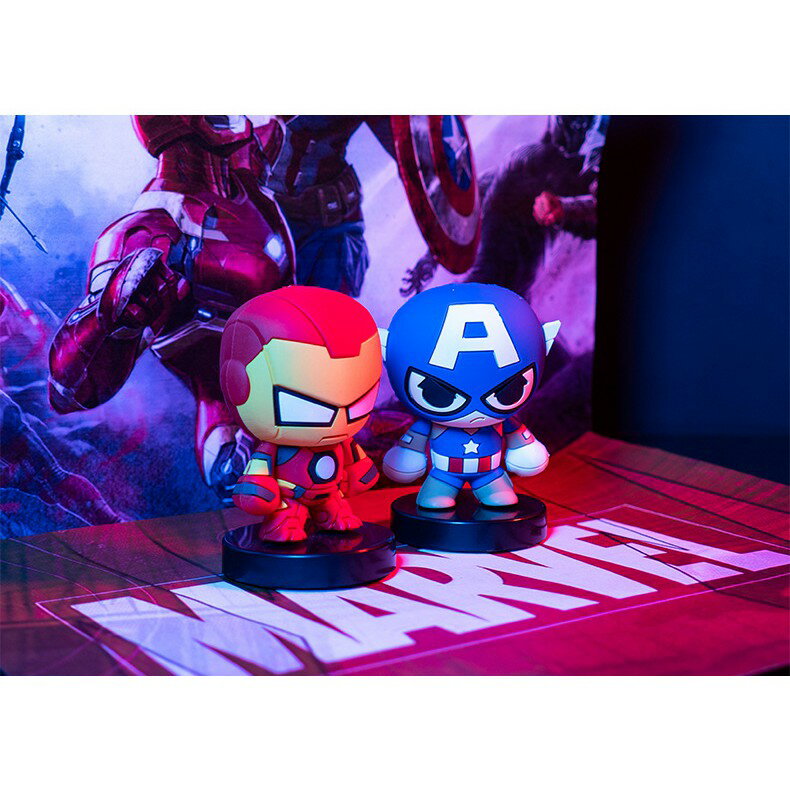 ISONA 隨身迷你鑰匙圈鑰匙扣 漫威正版8公分Q版復仇者聯盟鋼鐵人/蜘蛛人/美國隊長/綠巨人/雷神索爾模型人偶公仔玩偶 1