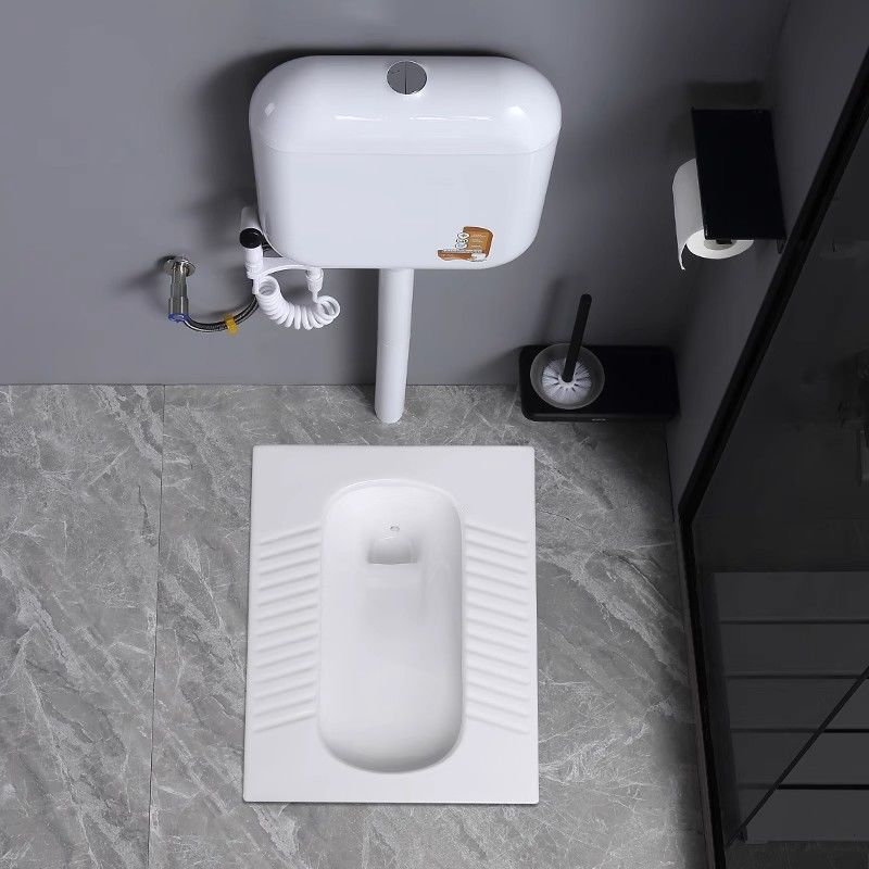 超薄陶瓷蹲便器蹲坑帶彎20cm防臭衛生間家用大便器廁所便盆