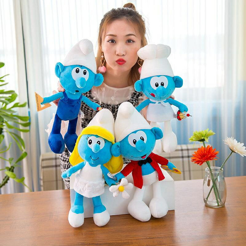 新款毛絨玩具可愛藍精靈抓機娃娃公仔大8寸活動禮品生日禮物 玩偶/生日/情人/聖誕禮物/毛絨娃娃/抱枕娃娃