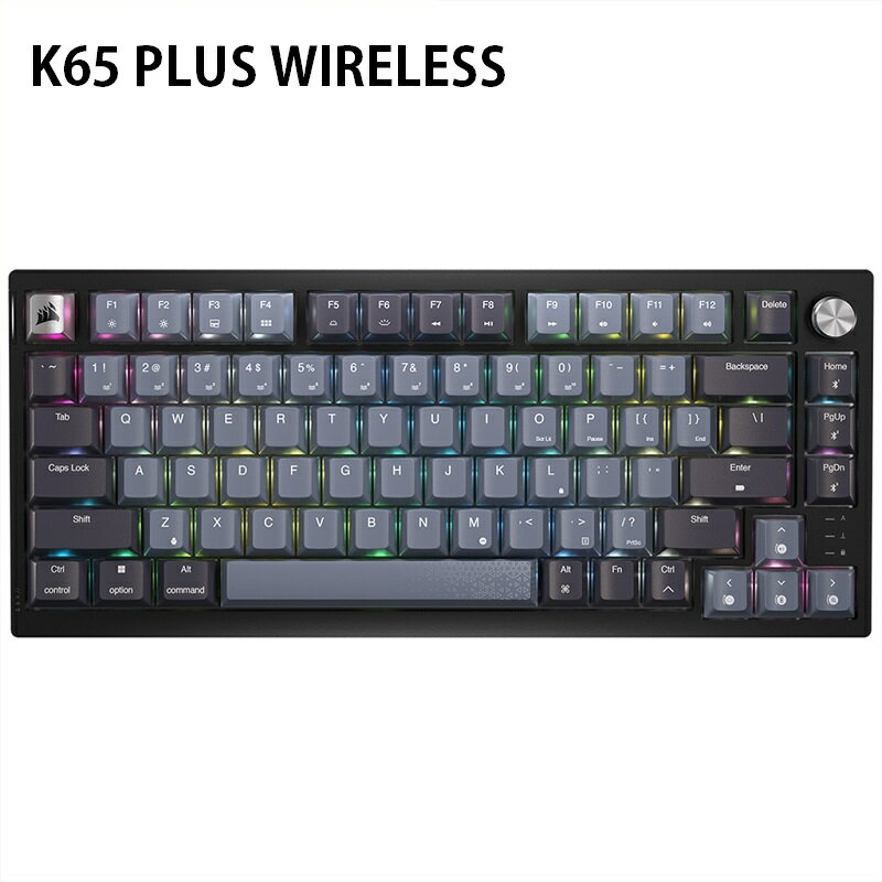 【享最高折300】海盜船 K65 PLUS WIRELESS 三模無線機械式電競鍵盤/灰/CH-91D401L-NA