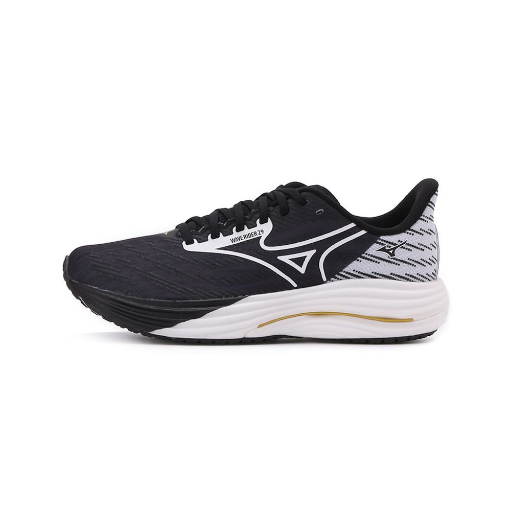 MIZUNO WAVE RIDER 29 運動慢跑鞋 黑白金 J1GC266301 男鞋