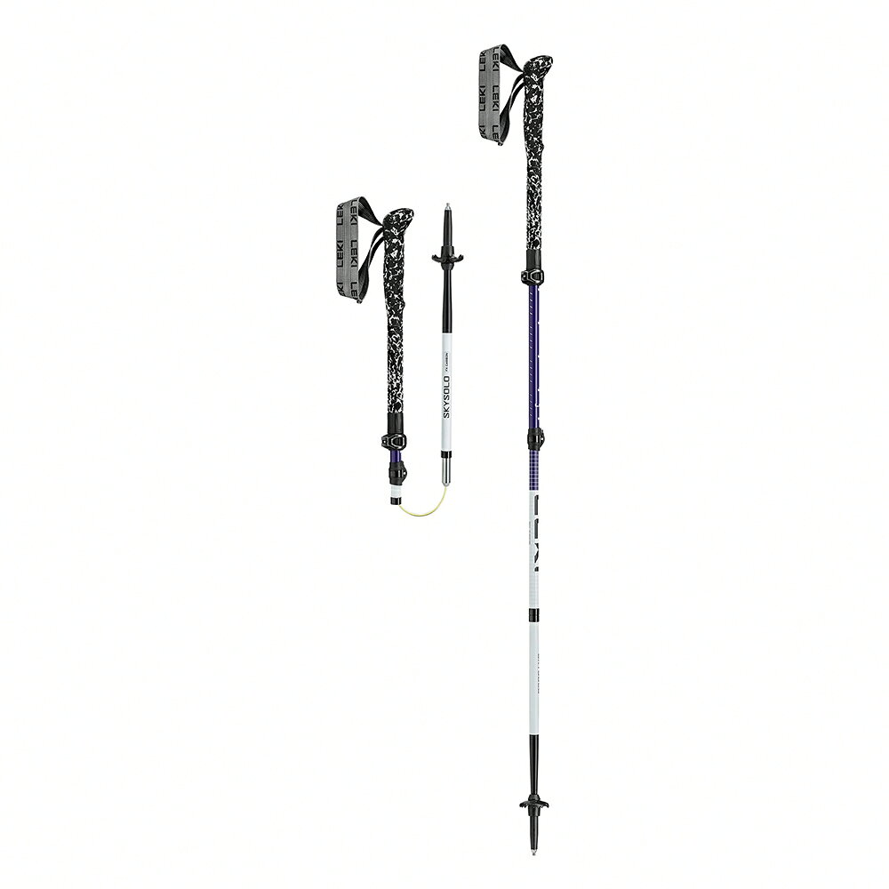 ├登山樂┤德國 LEKI Skysolo FX Carbon 白/藍紫/黑100 - 120 cm 碳纖維登山杖 1對 # LEKI-65627102C