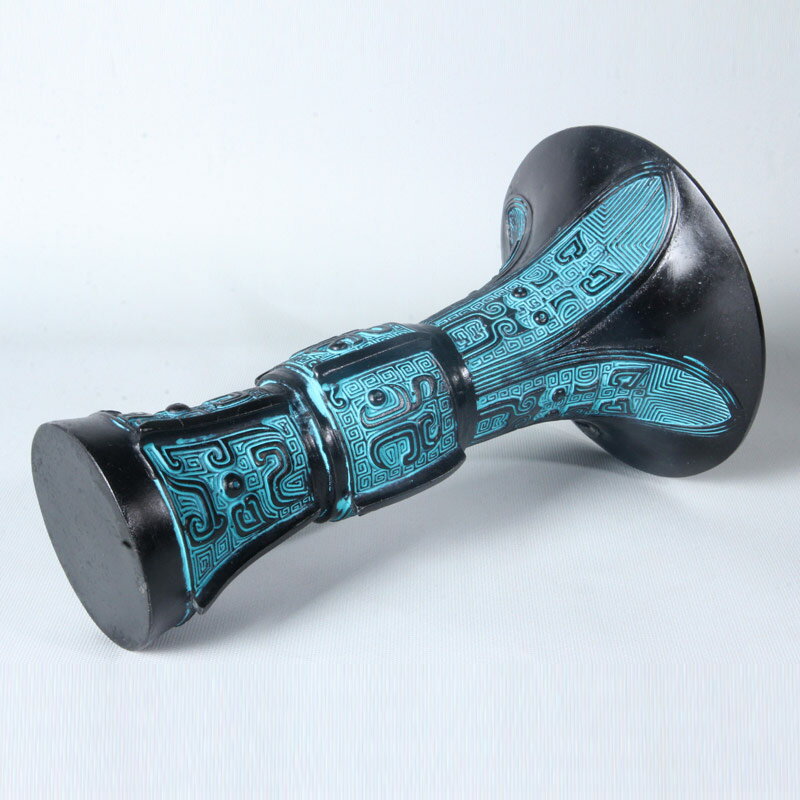 青銅器商觚天觚花瓶仿古酒器創意筆筒花插高檔禮品家居飾品擺件 1