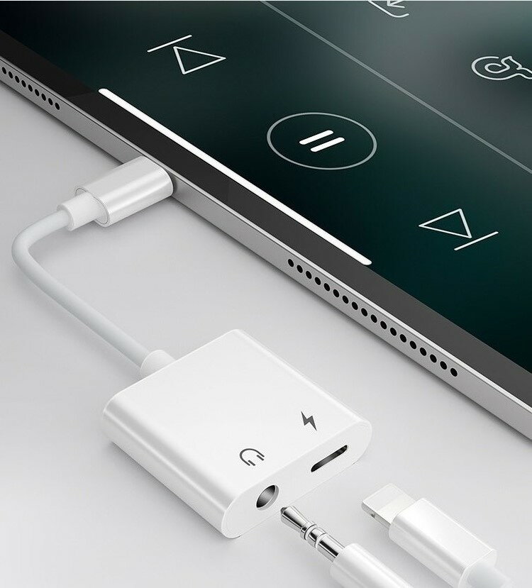 【通話、充電、音樂】Apple Lightning 8Pin + 3.5mm 音訊輸出 隨插即用/耳機轉接線/線控
