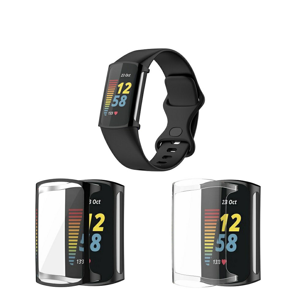 【全包電鍍殼】適用 華米 Fitbit Charge 5 / 6 手錶保護殼 TPU 軟殼 防刮 防撞