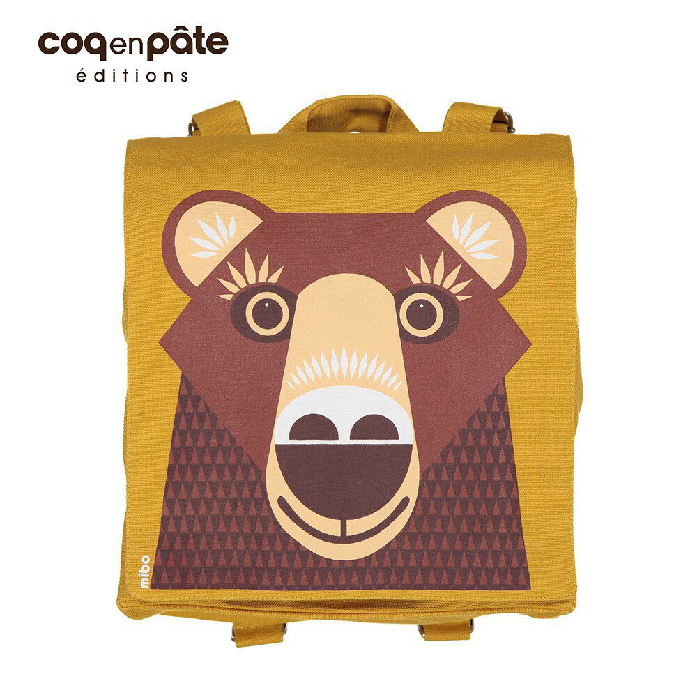 【無毒環保布包】【COQENPATE】法國有機棉無毒環保布包 - 小童寶包幫- 熊