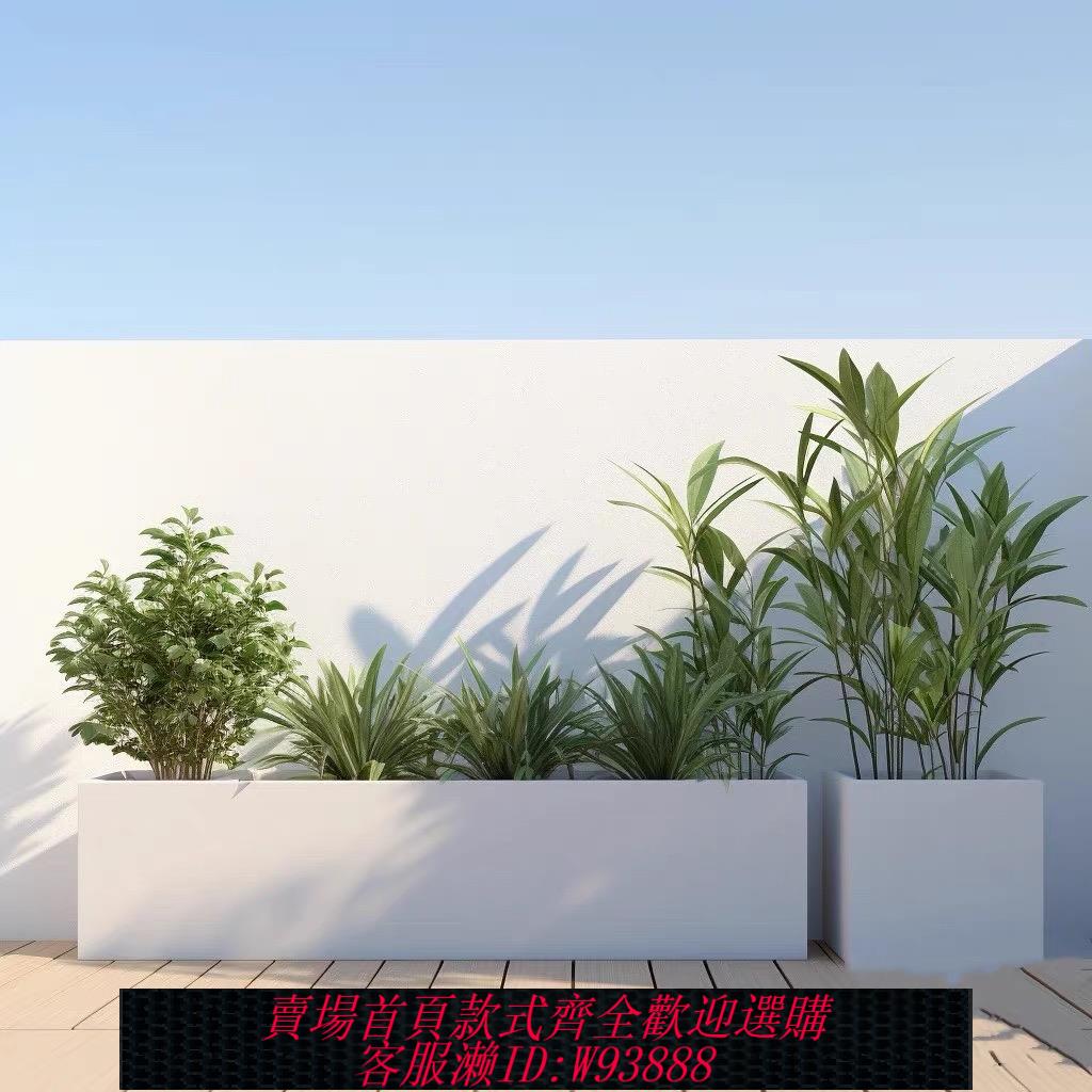 {臺灣公司貨 可打統編}戶外不銹鋼定製花箱陽臺種植箱廣場商業街長方形花壇鐵藝成品花槽
