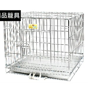 狗籠 不鏽鋼寵物鐵籠子(2呎)-可折疊不生鏽堅固耐用 寵物用品72ao31【獨家進口】【米蘭精品】