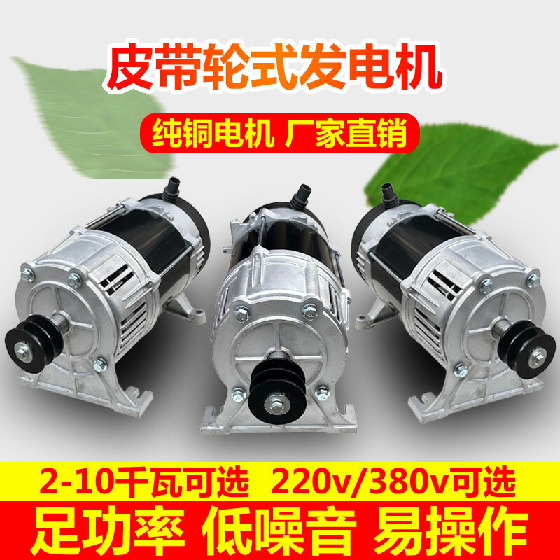 【臺灣公司 可開發票】皮帶輪發電機汽柴油全銅2KW3千瓦8單項三相220v小型家用交流電球