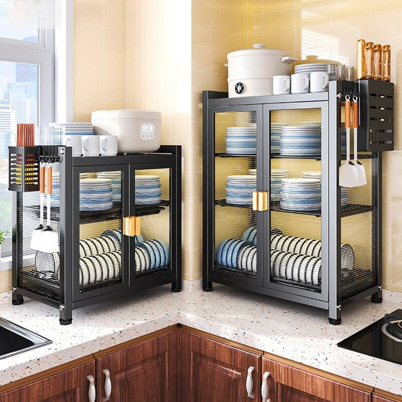 廚房瀝水碗碟架置物架家用可抽拉碗盤收納架多功能防尖櫥柜儲物架