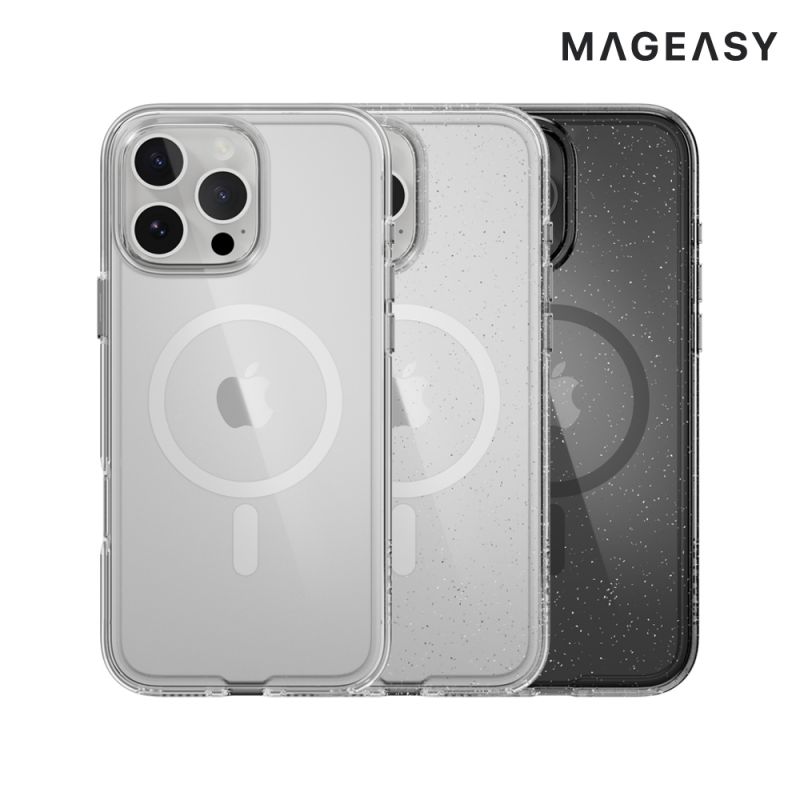 MAGEASY Apple 蘋果 iPhone 16 Pro 6.3吋 / 16 Pro Max 6.9吋 Bright M 不發黃軍規磁吸透明殼 保護殼 保護套 防摔殼 磁吸殼 軍規防摔認證 MagSafe