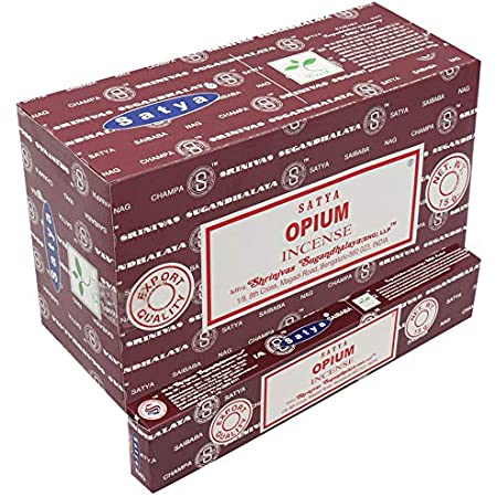 [綺異館] 印度香 賽巴巴 神秘黑 薰香舒壓 15g Satya opium 線香 (南印版)