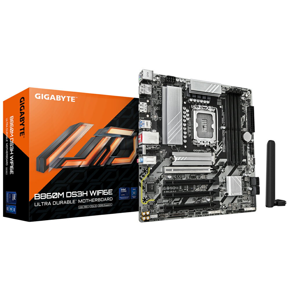 技嘉 B860M DS3H WIFI6E DDR5 1851腳位 M-ATX 主機板 0