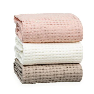 加拿大lulujo 透氣華夫格嬰兒毯(3色可選)透氣毯|冷氣毯|防風毯|萬用毯