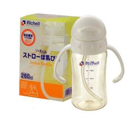 日本Richell利其爾 -PPSU吸管型哺乳奶瓶 260ml- 510元