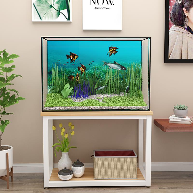 現代北歐鐵藝魚缸架龜缸架魚缸底座底櫃電視櫃邊桌定製簡約魚缸櫃