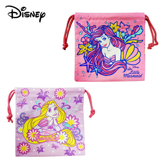【日本正版】迪士尼公主 束口袋 收納袋 抽繩束口袋 小物收納 小美人魚 長髮公主 Disney