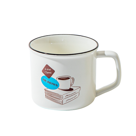 伯朗琺瑯造型馬克杯-純淨白