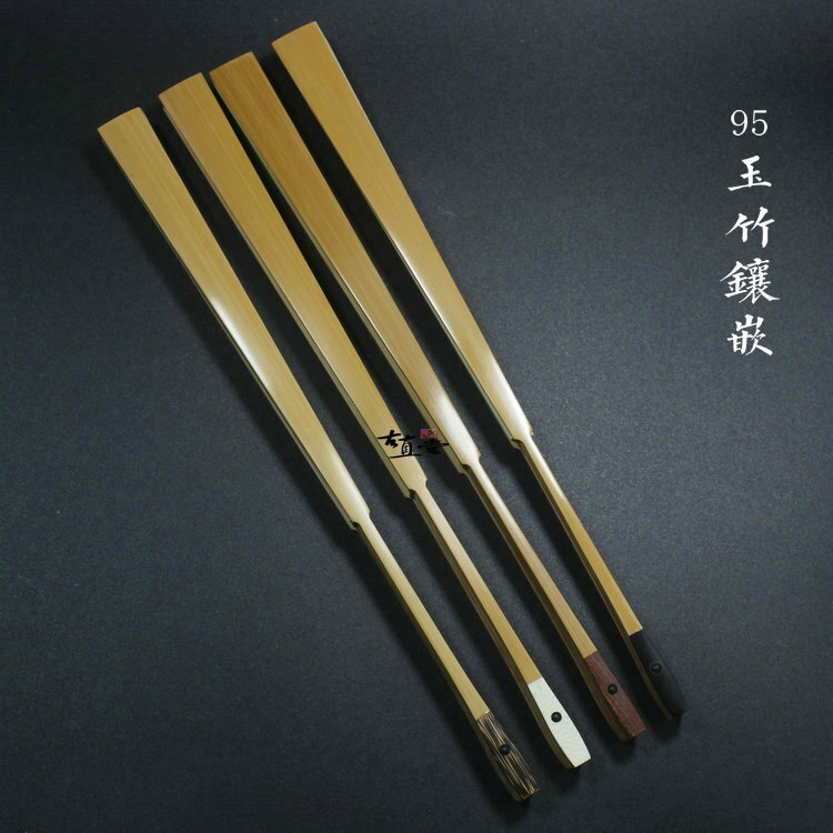 手工文玩摺扇水磨玉竹鑲嵌扇骨95寸18檔空白扇面收藏禮品坤扇推薦