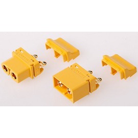 AMASS艾邁斯 XT60PT PCB板專用臥式帶護套插頭 /大電流阻燃動力接頭 連接器---公頭. 母頭一對裝(含稅)5入【佑齊企業 iCmore】