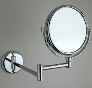 酒店客房衛生間掛墻美容鏡子放大鏡壁掛折疊伸縮化妝鏡浴室雙面