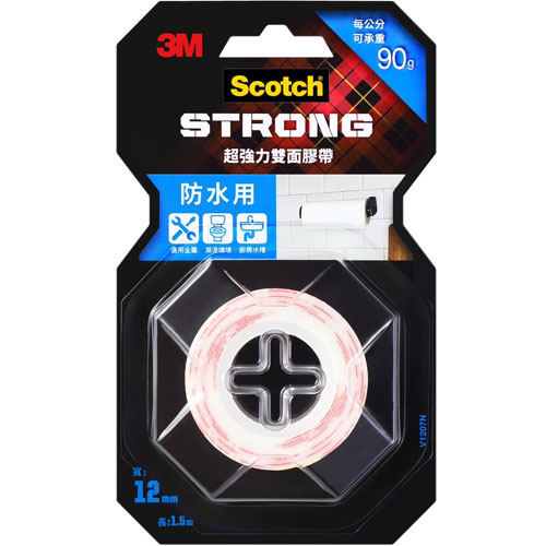 3M Scotch 超強力雙面膠帶 防水用 12mmX1.5m