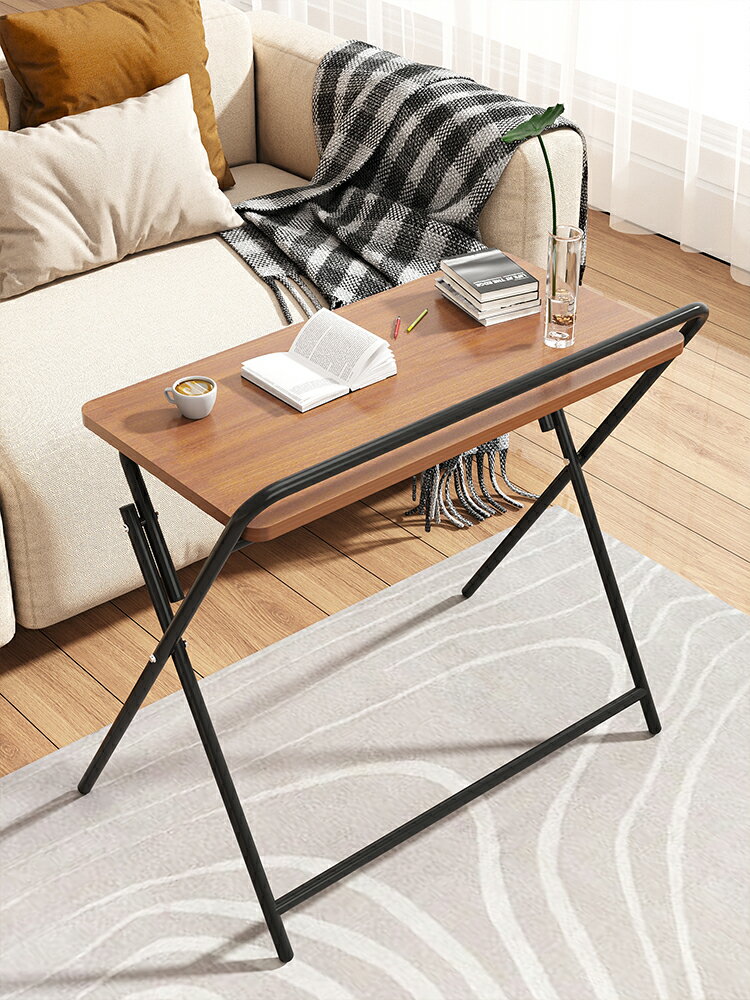 折疊桌子長方形書桌學生家用寫字桌臥室床邊電腦桌簡易辦公桌便攜