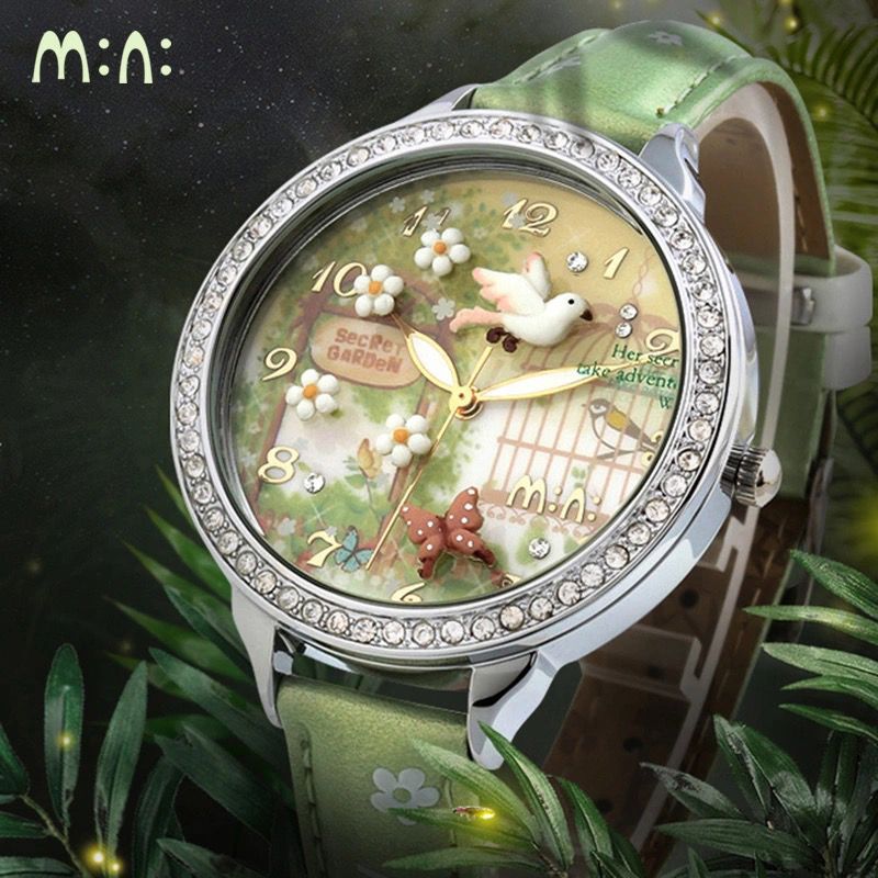 手錶 韓國MINI秘密花園軟陶手表可愛少女防水初中小學生兒童女卡通幼兒