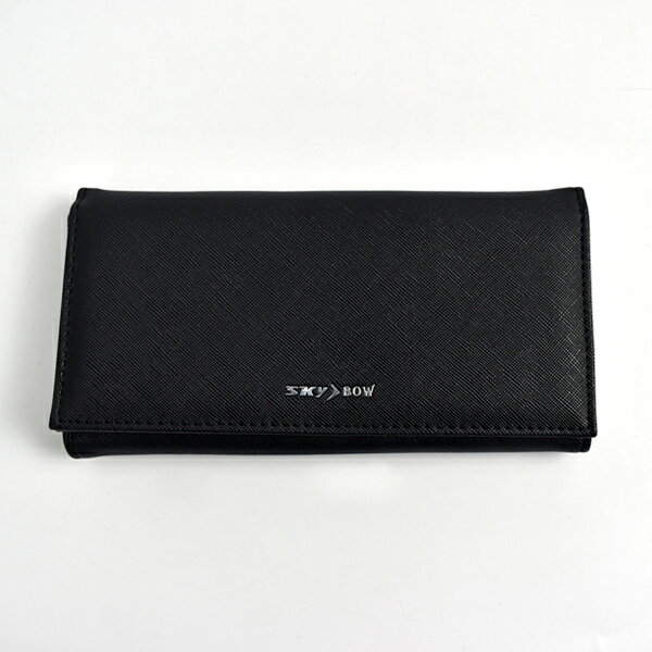 長夾 黑色防刮紋三折皮夾【NWE9】