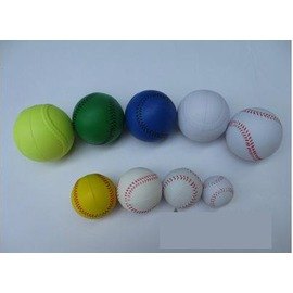 【軟式棒壘球-練習用-發泡球-11英寸直徑9cm-4個/組】環保PU無毒 打到不傷人 適合中小學生練習使用或親子玩耍-56005