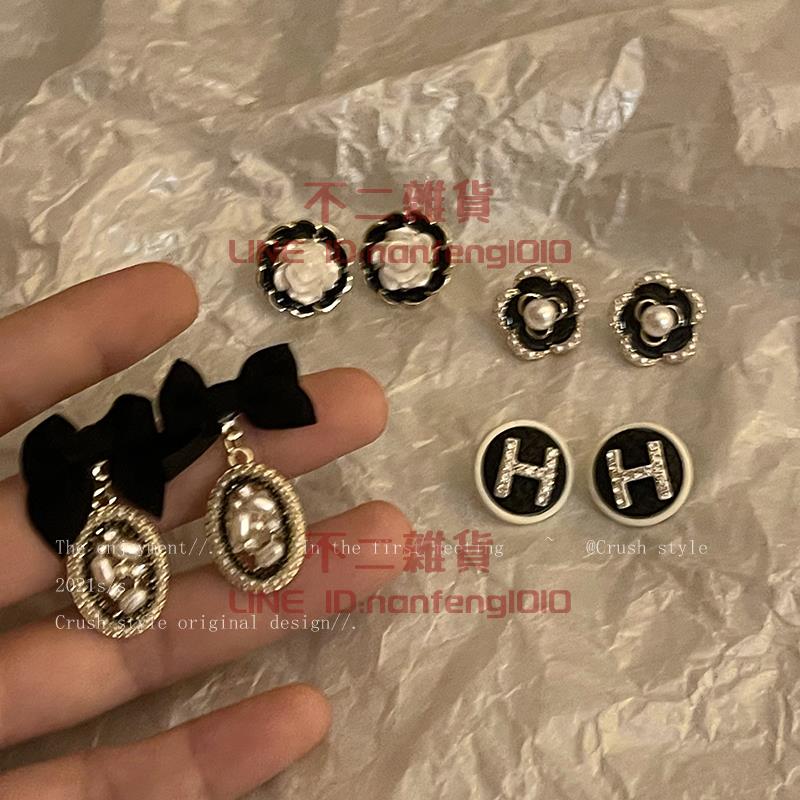蝴蝶結珍珠耳環 女輕奢復古耳釘 高階感耳飾【不二雜貨】
