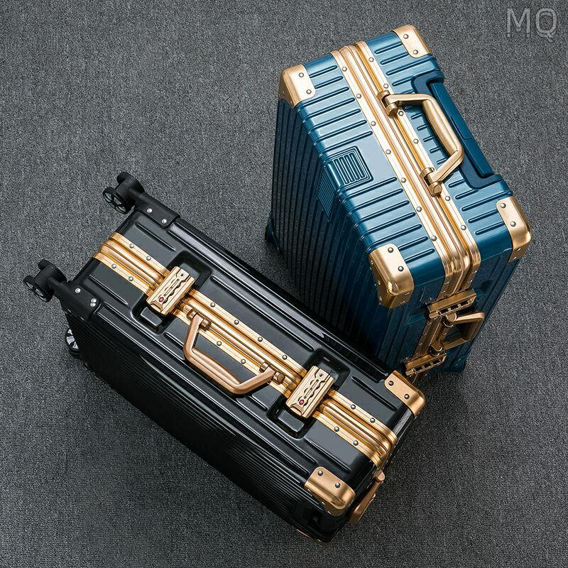 全新 高階行李箱 20/22/24"鋁合金框架防盜行李箱+大容量加厚防刮面8輪旅行箱