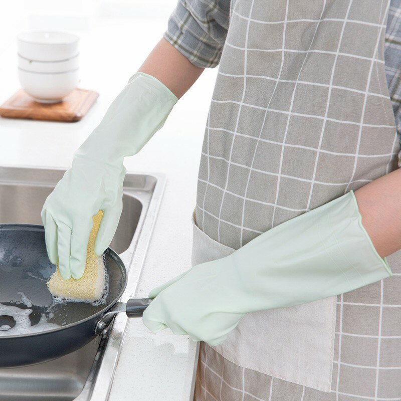 清潔橡膠手套【C010】台灣出貨 居家  加厚清潔塑膠手套 洗碗洗廁所乳膠手套 家務手套 冬天必備 貴婦手必備 3