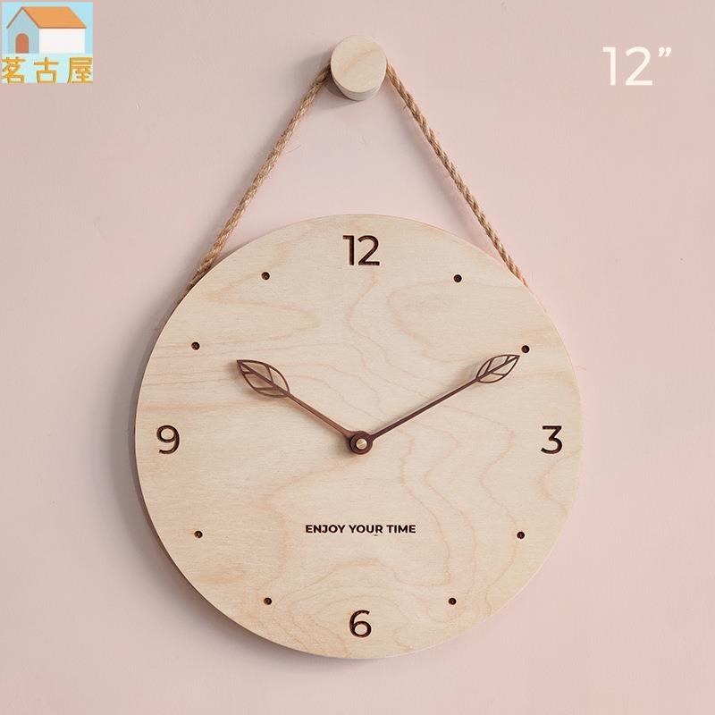 創意掛鐘木製北歐日式熱銷創意鐘錶 家居客廳時鐘裝飾Wall Clock 客廳臥室掛鐘