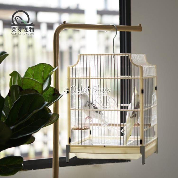 鳥籠鸚鵡籠高階玄鳳虎皮牡丹畫眉專用籠子家用易清潔不銹鋼豪華