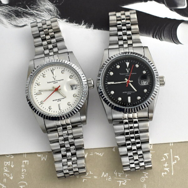 范倫鐵諾.古柏 夜光刻度錢幣紋框鋼錶【NEV174】