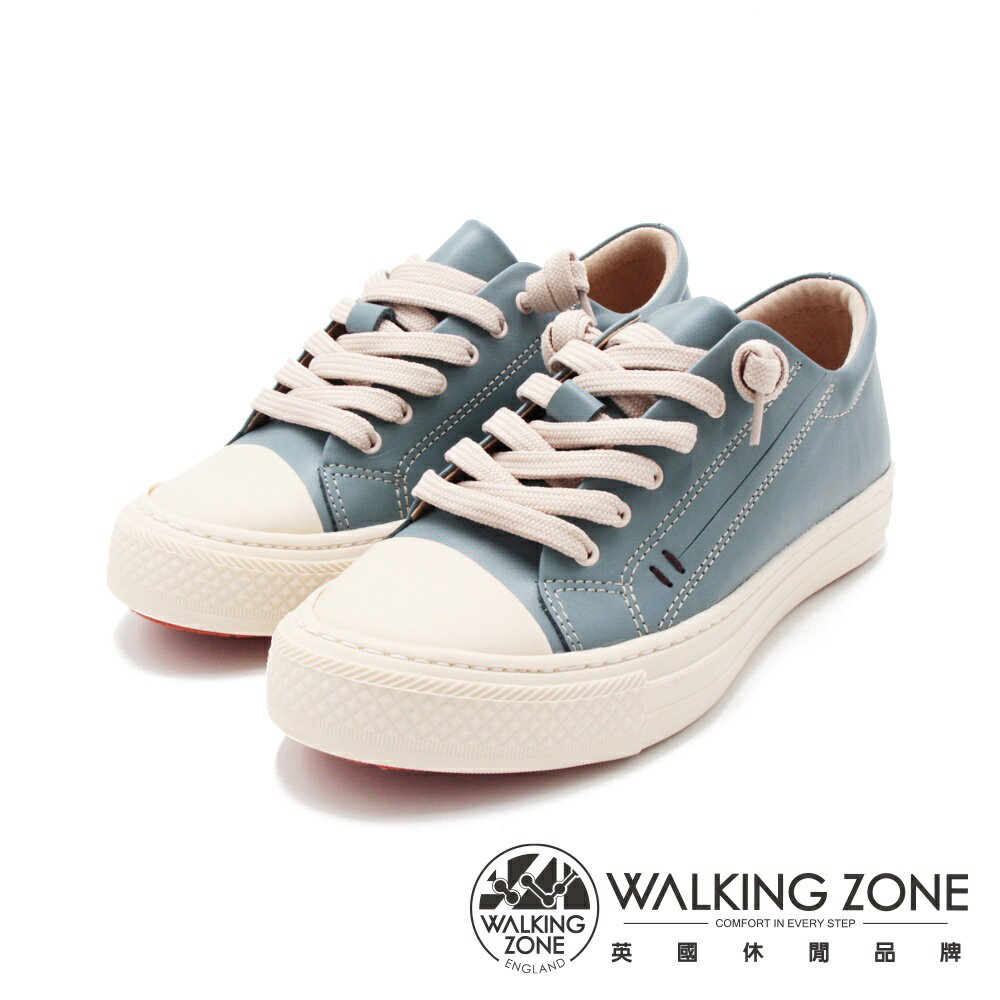 WALKING ZONE(女)簡約舒適透氣休閒鞋 女鞋－藍(另有米)