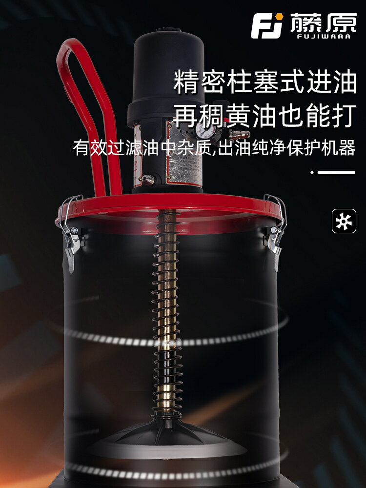 {可打統編 最低價}藤原黃油機氣動黃油槍高壓挖機專用打黃油神器注油器加注機黃油泵 3