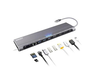 AZDOME 【日本代購】12 in1 USB Type C 集線器4K HDMI 1000Mbps