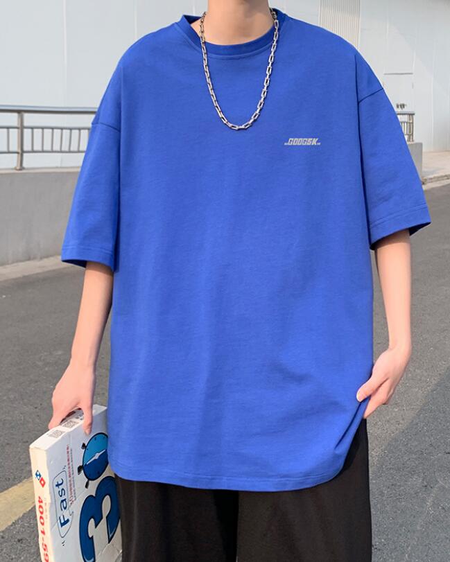 FINDSENSE X 韓潮 男士 街頭時尚 大尺碼 寬鬆 GOOGSK印花 短袖T恤